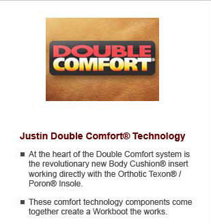 justin double comfort