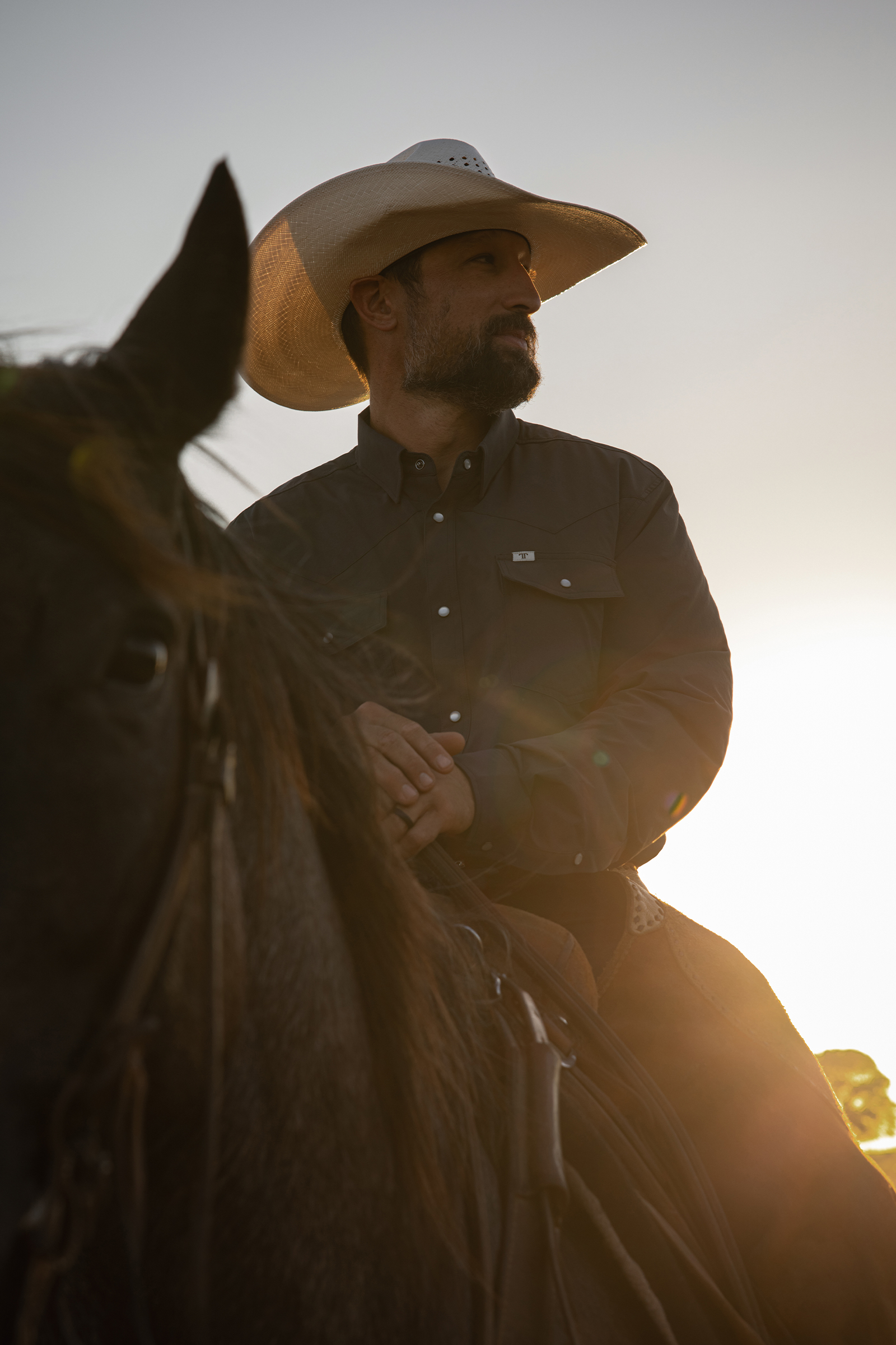 A man on a horse
