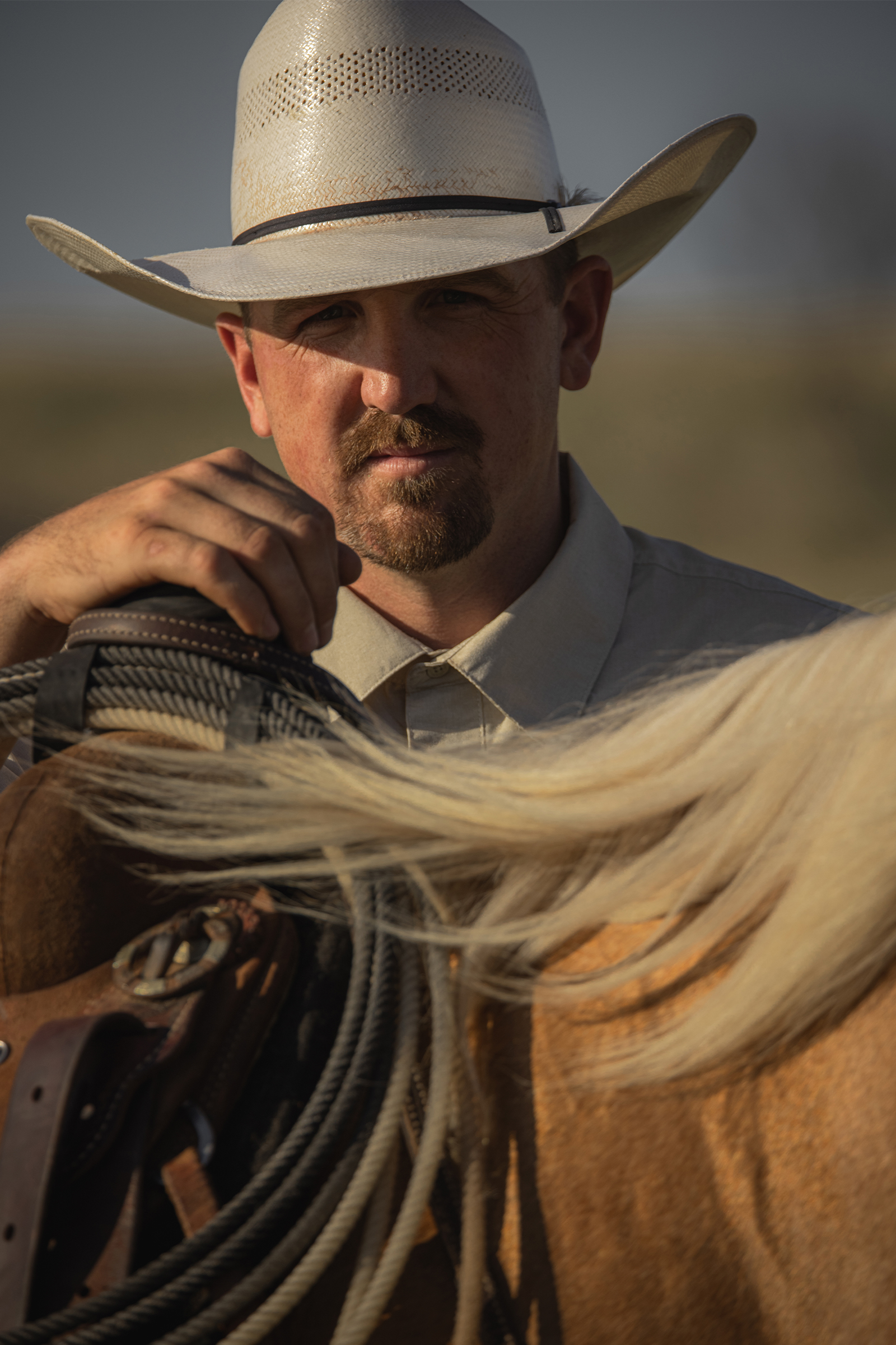 A man on a horse