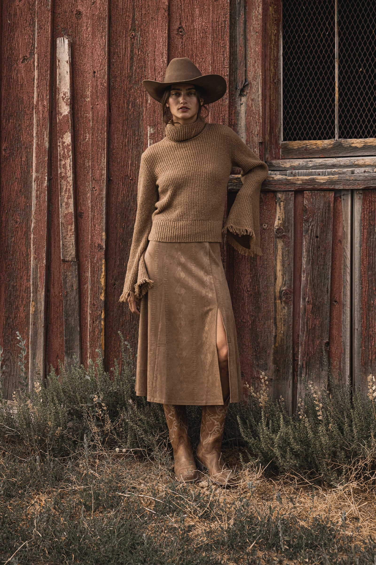 A woman standing